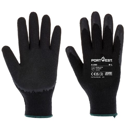 Portwest Classic Grip Glove - Latex - Black