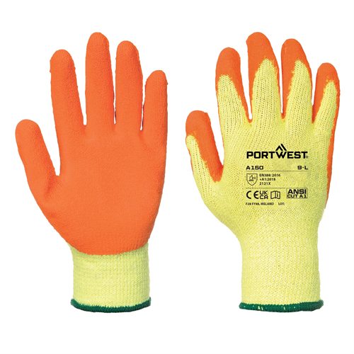 Portwest Classic Grip Glove - Latex - Orange