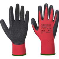 Portwest Flex Grip Latex Glove - Red/Black