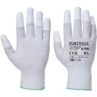 Portwest Antistatic PU Fingertip Glove - Grey