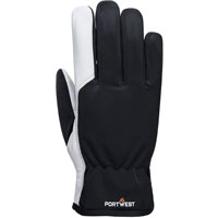 Portwest Mechanic 120 Leather Palm Lined Glove - Grey