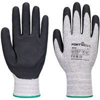 Portwest Grip 13 Nitrile Diamond Knit Glove (Pk12) - Grey/Black