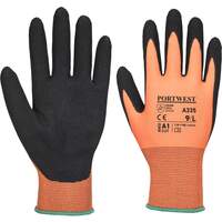Portwest Dermi-Grip NPR15 Nitrile Sandy Glove - Orange/Black