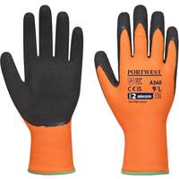 Portwest Hi-Vis Grip Glove - Latex - Orange/Black