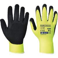 Portwest Hi-Vis Grip Glove - Latex - Yellow
