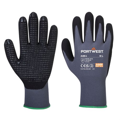 Portwest DermiFlex Plus Glove - Grey/Black
