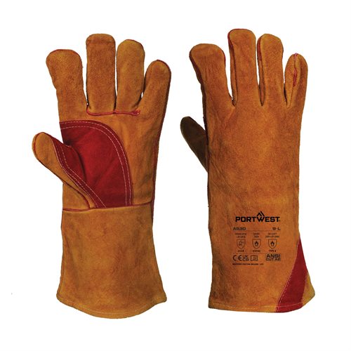 Portwest Reinforced Welding Gauntlet - Brown