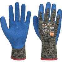 Portwest Aramid HR Cut Latex Glove - Black/Blue