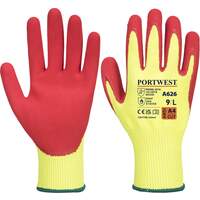 Portwest Vis-Tex HR Cut Glove - Nitrile - Yellow/Red