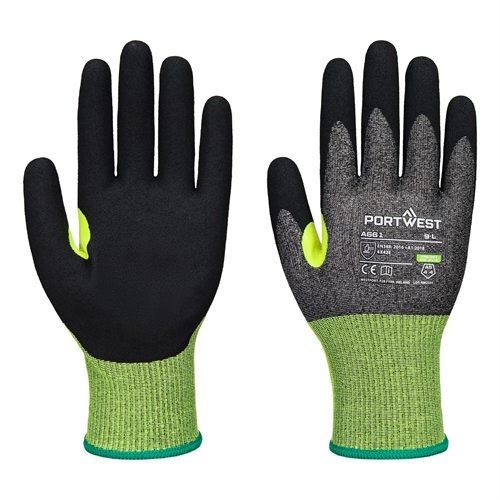 Portwest CS VHR18 Nitrile Foam Cut Glove - Black
