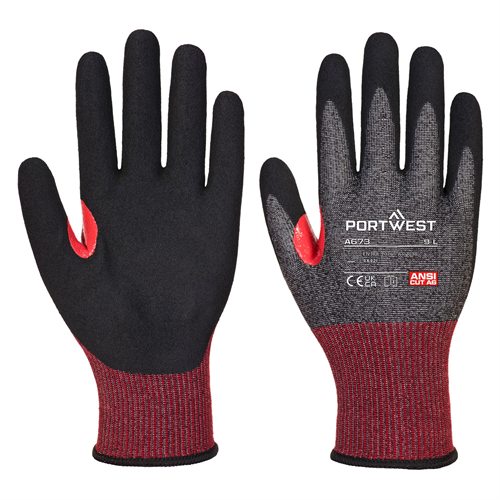 Portwest CS AHR18 Nitrile Foam Cut Glove - Black