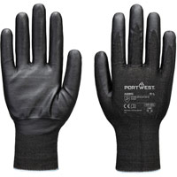 Portwest Cut F21 Nitrile Tungsten Glove A9  - Black