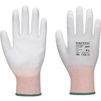 Portwest LR13 ESD PU Palm Glove - 12 pack - Grey/White