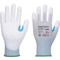 Portwest MR13 ESD PU Palm Glove - 12 pack - Grey/White