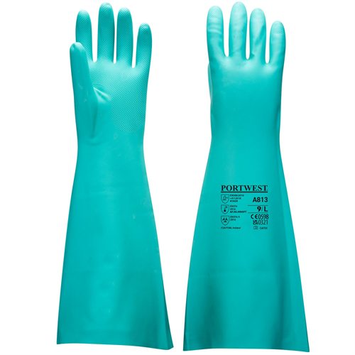 Portwest Extended Length Nitrile Gauntlet - Green