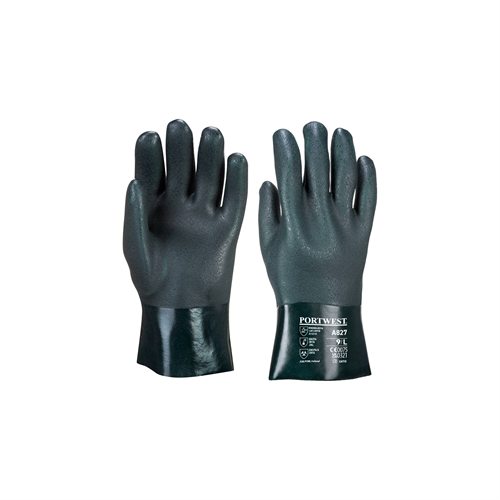 Portwest Double Dipped PVC Gauntlet 27cm - Green