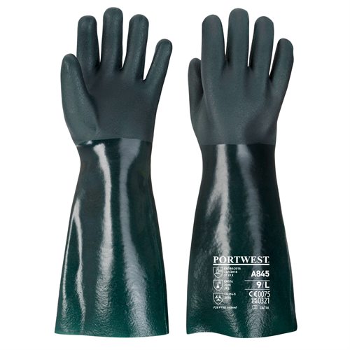 Portwest Double Dipped PVC Gauntlet 45cm - Green