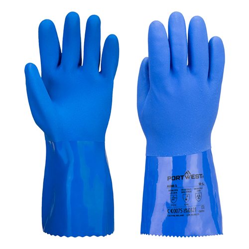 Portwest Marine Ultra PVC Chem Gauntlet - Blue