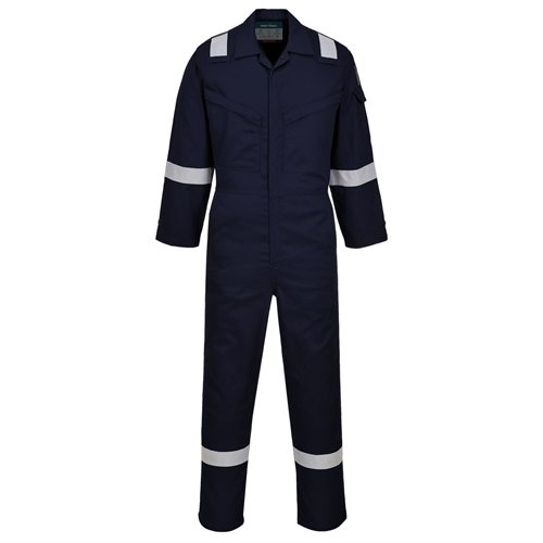 Portwest Araflame Silver Coverall - Navy