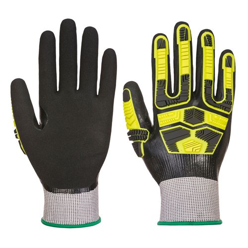 Portwest Waterproof HR Cut Impact Glove - Grey/Black