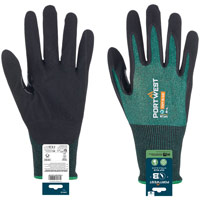 Portwest SG Cut B18 Nitrile Glove (Retail) - Green/Black
