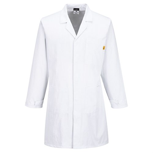 Portwest Anti-Static ESD Coat - White