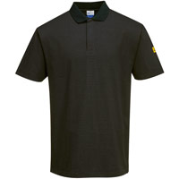 Portwest Anti-Static ESD Polo Shirt S/S - Black