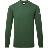 Portwest Anti-Static ESD T-Shirt L/S - Forest Green