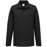 Portwest Anti-Static ESD Polo L/S - Black