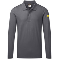 Portwest Anti-Static ESD Polo L/S - Zoom Grey