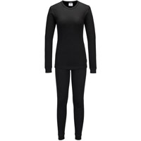 Portwest Womens Thermal Base Layer Set - Black