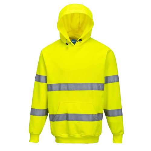 Portwest Hi-Vis Hooded Sweatshirt - Yellow