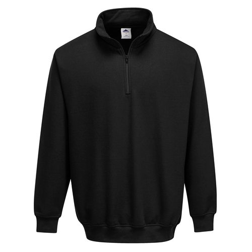 Portwest Sorrento Zip Neck Sweatshirt - Black