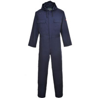 Portwest Bizweld Work FR Hooded Coverall - Dark Navy