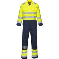 Portwest Hi-Vis Anti-Static Bizflame Pro Coverall - Yellow/Navy