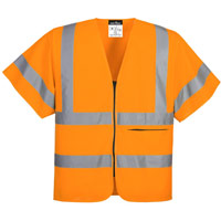 Portwest Hi-Vis Band and Brace Zip Vest S/S - Orange
