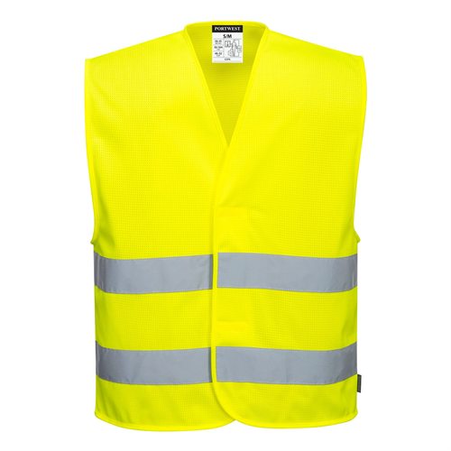 Portwest MeshAir Hi-Vis Two Band Vest - Yellow
