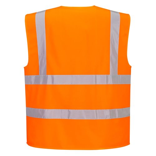 Portwest Hi-Vis Zipped Band & Brace Vest - Orange