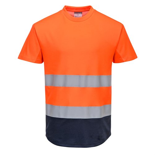 Portwest Two-Tone Mesh T-Shirt - Orange/Navy