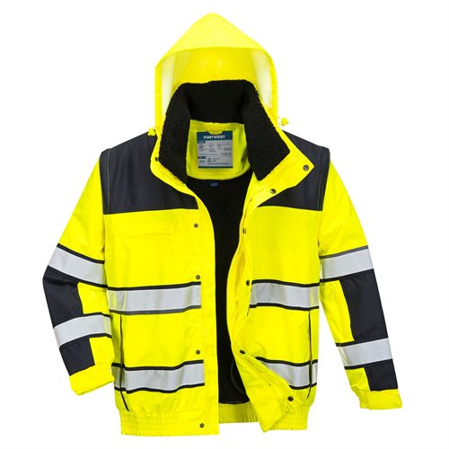 Portwest Hi-Vis Classic Bomber Jacket - Yellow/Black