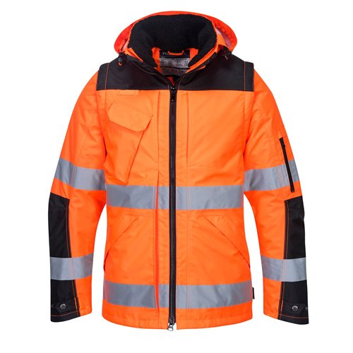 Portwest Pro Hi-Vis 3-in-1 Jacket - Orange/Black