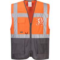 Portwest Warsaw Executive Vest - Orange/Grey
