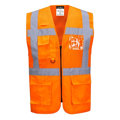 Portwest Madrid Executive Mesh Vest - Orange