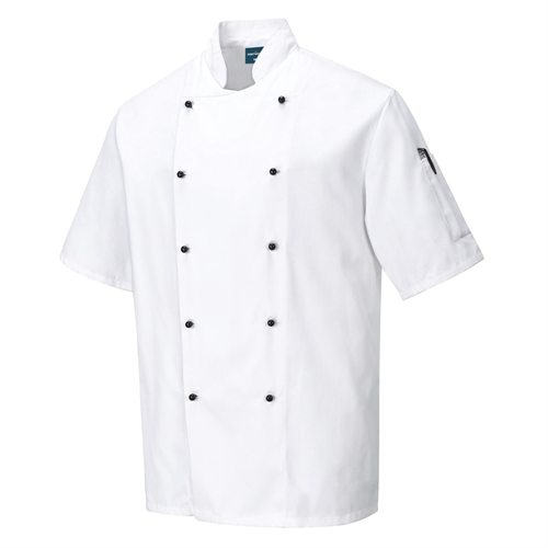 Portwest Kent Chefs Jacket S/S - White