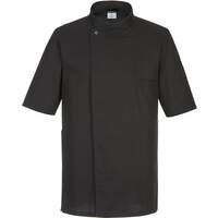 Portwest Surrey Chefs Jacket S/S - Black