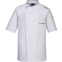 Portwest Surrey Chefs Jacket S/S - White