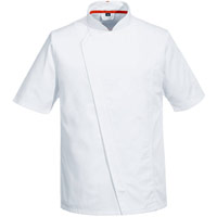 Portwest Chef's Mesh Air Pro Asymmetrical Jacket S/S - White