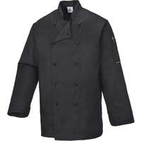 Portwest Somerset Chefs Jacket L/S - Black