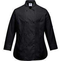 Portwest Rachel Women's Chefs Jacket L/S - Black