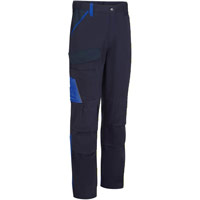 Portwest WX1 Two Tone Cotton Work Trousers - Navy/Royal